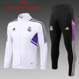 2022-2023 Real Madrid White Football Training Set (Jacket + Short) Children's