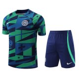 2022-2023 Inter Milan Green Football Set (Shirt + Short) Men's
