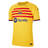 2022-2023 Barcelona Senyera Fourth Football Shirt Men's #Player Version