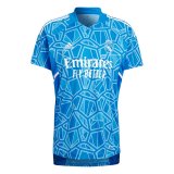 2022-2023 Real Madrid Goalkeeper Blue Football Shirt Men's