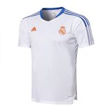 2021-2022 Real Madrid White Short Football Training Shirt Men's