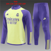 2023-2024 Real Madrid Yellow - Purple Football Training Set Children's