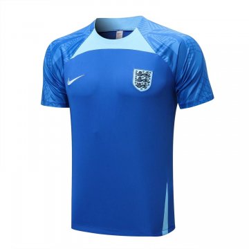 2022-2023 England Blue Short Football Training Shirt Men's