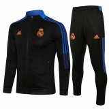 2021-2022 Real Madrid Black Football Training Set (Jacket + Pants) Men's