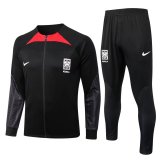 2022-2023 Korea Black Football Training Set (Jacket + Short) Men's