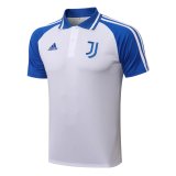 2021-2022 Juventus White - Blue Football Polo Shirt Men's