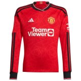 2023-2024 Manchester United Home Football Shirt Men's #Long Sleeve