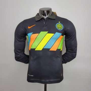 2021-2022 Inter Milan Third Long Sleeve Men's Football Shirt #Player Version