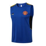 2021-2022 Manchester United UEFA Blue Football Singlet Shirt Men's