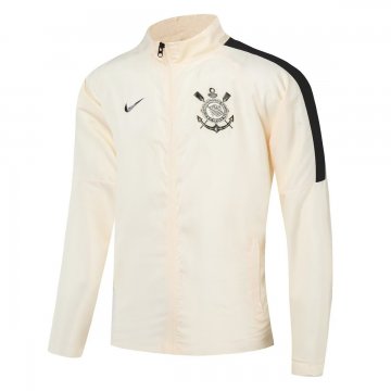 2023-2024 Corinthians Beige All Weather Windrunner Football Jacket Men's