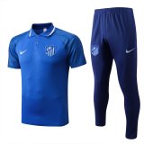 2022-2023 Atletico Madrid Blue Football Training Set (Polo + Pants) Men's