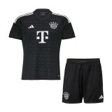 2023-2024 Bayern Munich Goalkeeper Black Football Set (Shirt + Short) Children's