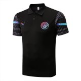 2022-2023 Manchester City Black Football Polo Shirt Men's