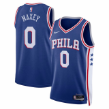 Male Philadelphia 76ers Icon Edition Jersey 2022-2023 Royal Tyrese Maxey #0