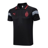 2023-2024 AC Milan Black II Football Polo Shirt Men's