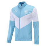 2022-2023 Manchester City Blue - White All Weather Windrunner Football Jacket Men's