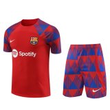 2023-2024 Barcelona Red Football Training Set (Shirt + Short) Men's
