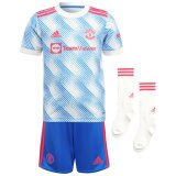 2021-2022 Manchester United Away Children's Football Shirt (Shirt+Short+Socks)