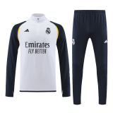 2023-2024 Real Madrid White Football Training Set (Sweatshirt + Pants) Men's