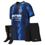 2021-2022 Inter Milan Home Children's Football Shirt (Shirt+Short+Socks)