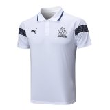 2023-2024 Olympique Marseille White Soccer Polo Shirt Men's