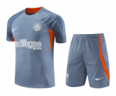 2023-2024 Inter Milan Light Grey Football Training Set (Shirt + Short) Men's