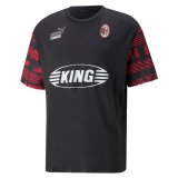 2022-2023 AC Milan Puma King Black Short Football Training Shirt Men's