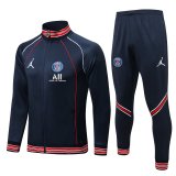 2021-2022 PSG x Jordan Navy II Football Training Set (Jacket + Pants) Men's