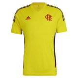 2022-2023 Flamengo Yellow Short Football Training Shirt Men's