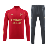 2023-2024 Arsenal Red Football Training Set (Sweatshirt + Pants) Men's