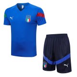 2022-2023 Italy Blue Football Training Set (Shirt + Short) Men's