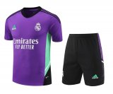 2023-2024 Real Madrid Purple Football Training Set (Shirt + Short) Men's