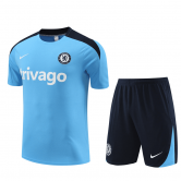 2024-2025 Chelsea Light Blue Football Training Set (Shirt + Short) Men's