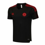2021-2022 Bayern Munich Black Short Football Training Shirt Men's