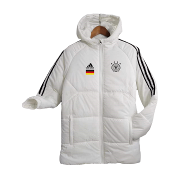2023 Germany White Football Winter Jacket Men's