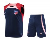 2023-2024 Atletico Madrid Navy Football Training Set (Singlet + Short) Men's