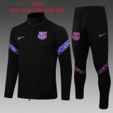 2021-2022 Barcelona Black Football Training Set (Jacket + Pants) Children's