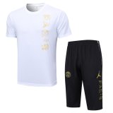 2023-2024 PSG x Jordan White Football Training Set (Shirt + Short) Men's