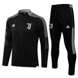 2021-2022 Juventus Black - Grey Football Training Set (Jacket + Pants) Men's