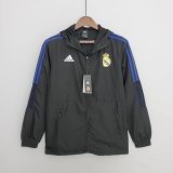 2022-2023 Real Madrid Black All Weather Windrunner Football Jacket Shirt Men's