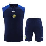 2023-2024 Al Nassr Navy Football Training Set (Singlet + Shorts) Men's