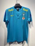 2022 Brazil Sky Blue Football Polo Shirt Men's