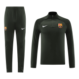 2023-2024 Barcelona Dark Green Football Training Set (Sweatshirt + Pants) Men's