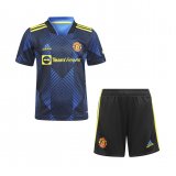 2021-2022 Manchester United Third Children's Football Shirt (Shirt + Short)