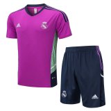 2022-2023 Real Madrid Purple Football Training Set (Shirt + Short) Men's