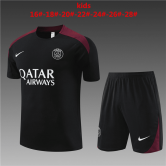 2024-2025 PSG Black Football Training Set (Shirt + Short) Children's