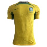 2022 Brazil Pre-Match Yellow Short Football Training Shirt Men's #Match