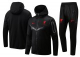 2022-2023 Liverpool Hoodie Black Football Training Set (Jacket + Pants) Men's