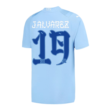 2023-2024 Manchester City Japanese Tour Printing Home Football Shirt Men's #J.ALVAREZ #19