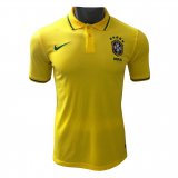 2022 Brazil Yellow Football Polo Shirt Men's